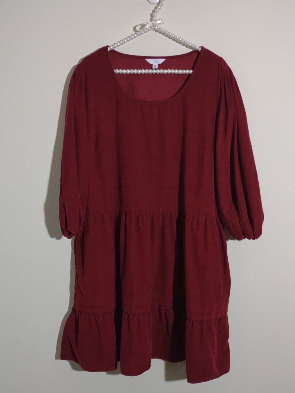 Corduroy Dress Pockets 100% Cotton Size 20 2X Fall Thanksgiving Christmas Red